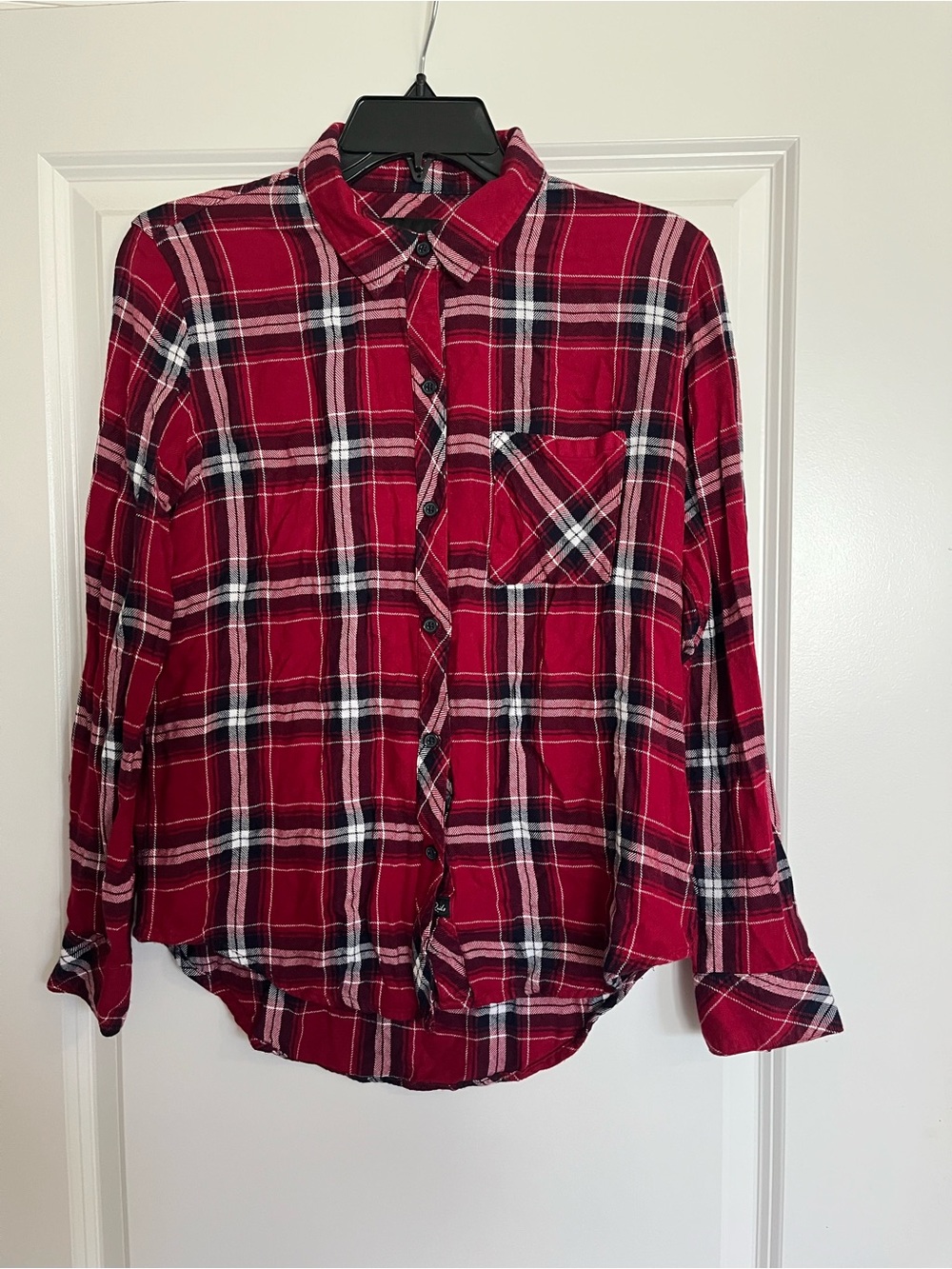 Rails Red Black Plaid Button-Down Shirt